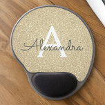 Gold Sparkle Glitter Monogram Name Mousepad<br><div class="desc">Gold Sparkle Glitter Monogram Name Monogram Mousepad. This Mousepad can be customized to include your first name. Please contact the designer for customized matching items.</div>