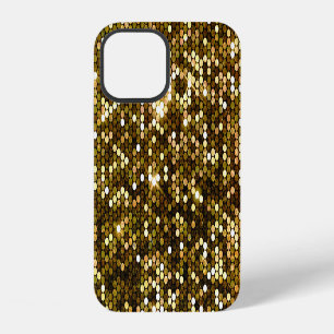 Gold sparkle: glittering background. iPhone 12 case