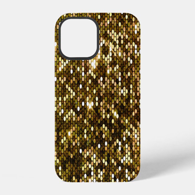 Gold sparkle: glittering background. iPhone case (Back)