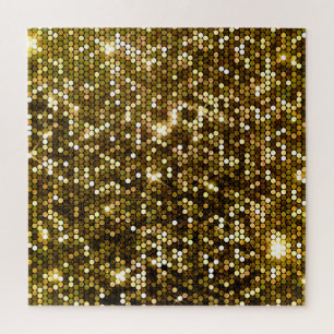 Gold sparkle: glittering background. jigsaw puzzle