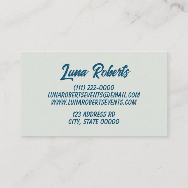 Gold Sparkle Green Alcohol Ink Business Card (Back)