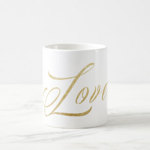 Gold Sparkle Love Mug