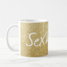 Gold Sparkle Sex Kitten Mug