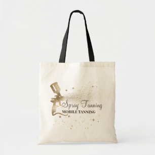 Gold Sparkle Tan Paint Spray Tanning Tote Bag
