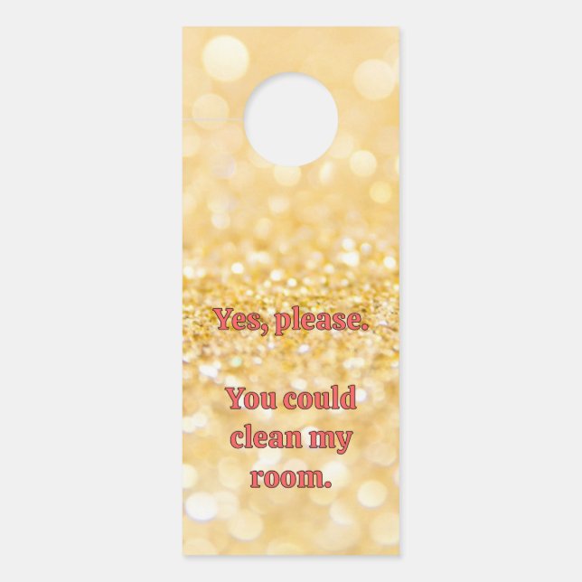 Gold Sparkles Door Hanger (Front)