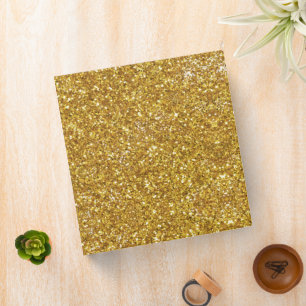 Gold sparkling glitter pattern binder