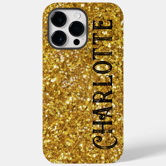 Gold sparkling glitter pattern   Case-Mate iPhone  Case (Back)