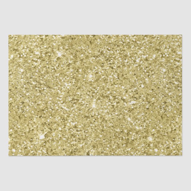 Gold Sparkling Glitter  Tissue Paper (Front)