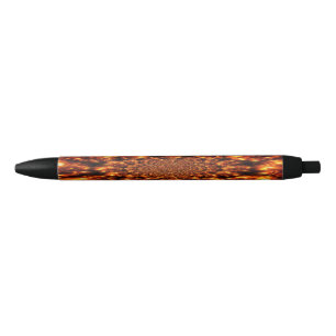 Gold Sparkling Lights Black Ink Pen