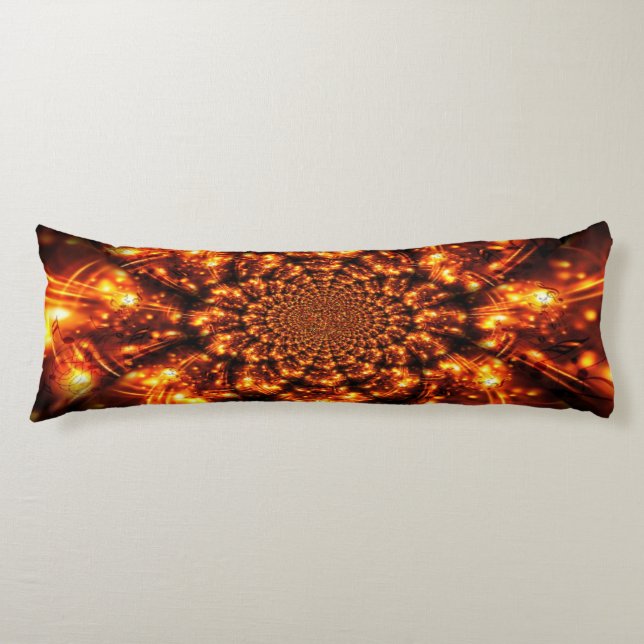 Gold Sparkling Lights Body Pillow (Front)