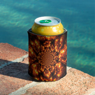 Gold Sparkling Lights Can Cooler