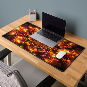Gold Sparkling Lights Desk Mat