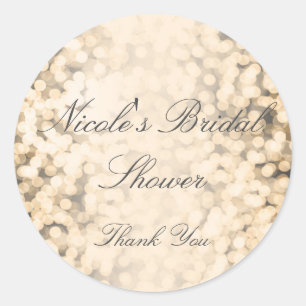Gold Sparkling Lights Glamour Glam Party Stickers