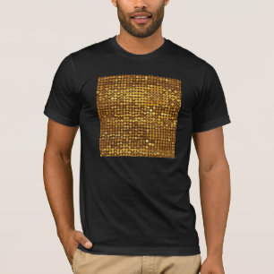 Gold Sparkling Sequin Look T-Shirt
