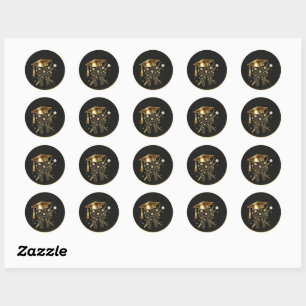 Gold Sparkling Tooth Graduation Envelope Seal Stic