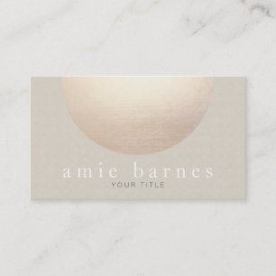 Gold Sphere Elegant Beige Textured Look Background Business Card