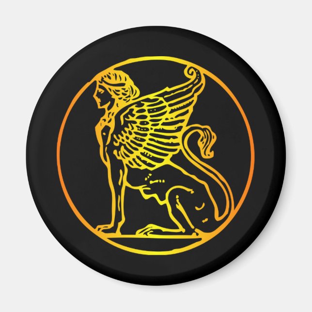 Gold Sphinx Magnet (Front)