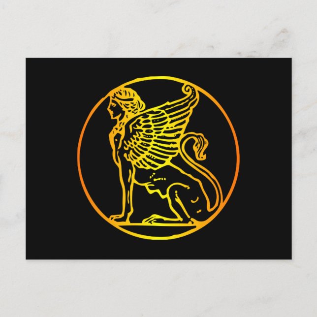 Gold Sphinx Postcard (Front)
