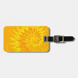 Gold Spiral Tie Dye Luggage Tag