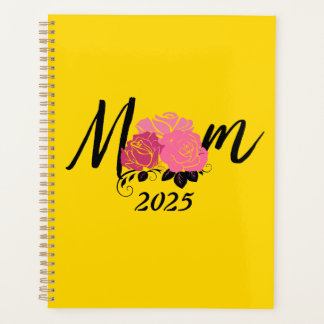 Gold spiral yellow notebook for mom planner