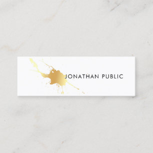 Gold Splash Modern Elegant Template Professional Mini Business Card