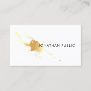 Gold Splash Modern Professional Elegant Template Business Card