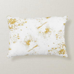 Gold splashes Texture. Brush stroke design element Accent Pillow
