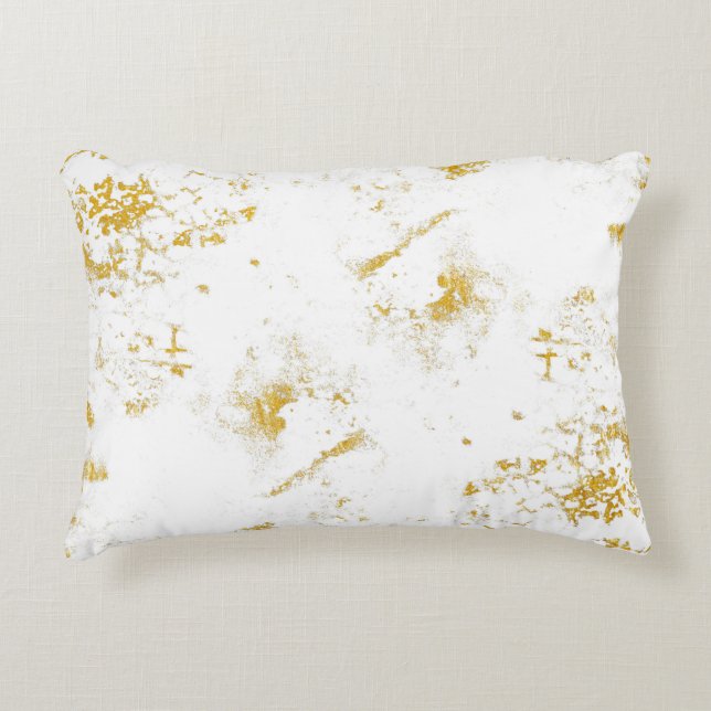 Gold splashes Texture. Brush stroke design element Accent Pillow (Front)