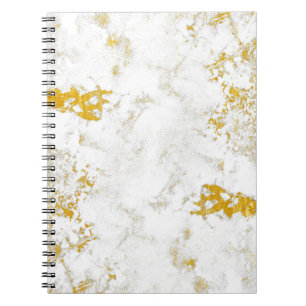 Gold splashes Texture. Brush stroke design element Notebook