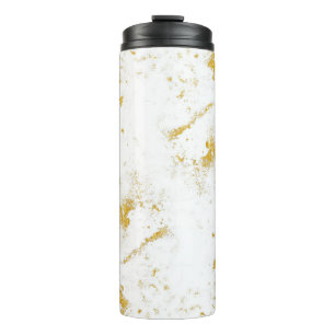 Gold splashes Texture. Brush stroke design element Thermal Tumbler
