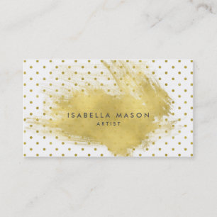 Gold Splatter Business Card