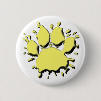 Gold Splatter Dog Paw Drawing