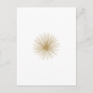 Gold Sputnik Starburst Postcard
