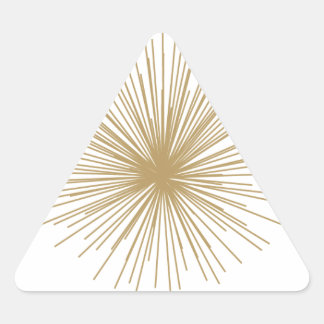 Gold Sputnik Starburst Triangle Sticker
