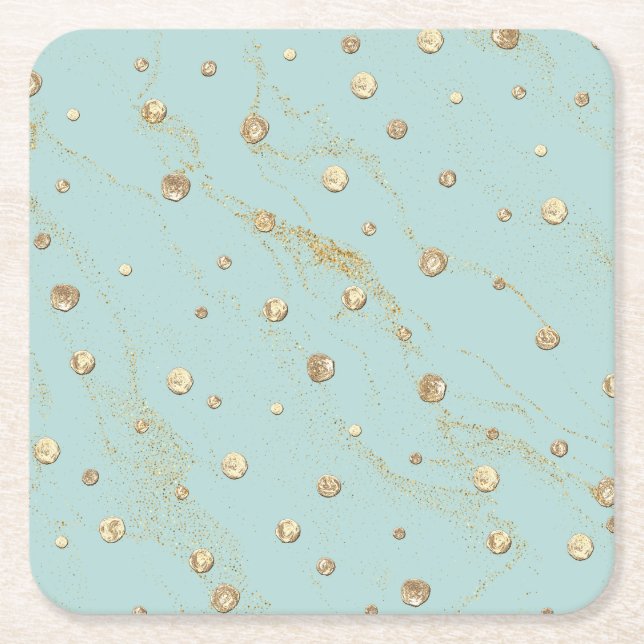 Gold Square Coaster  (Front)