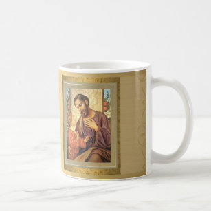 Gold St. Joseph Religious Vintage  Coffee Mug