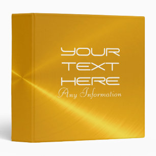 Gold Stainless Steel Metal 2 Binder