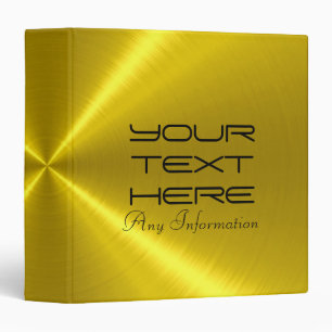 Gold Stainless Steel Metal Binder
