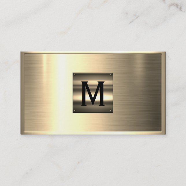 Gold Stainless Steel Metal Business Card (Front)