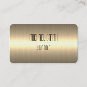 Gold Stainless Steel Metal Look #2 Business Card