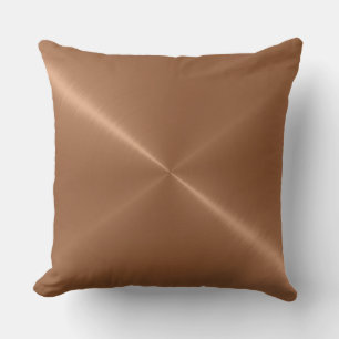 Gold Stainless Steel Metal Throw Pillow