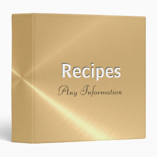 Gold stainless steel metallic   Recipes binders
