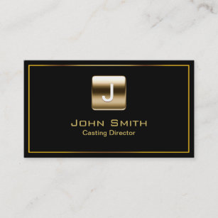 Gold Stamp Casting Director Dark Business Card