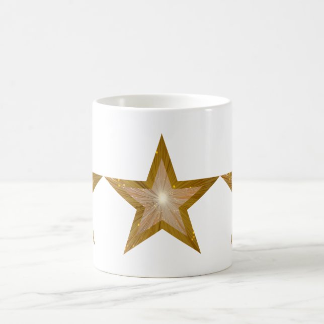 Gold Star 3 stars mug white (Center)