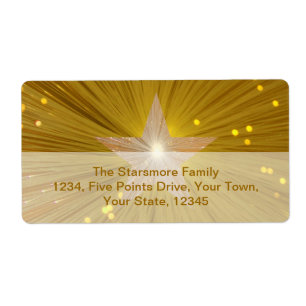 Gold Star address label large