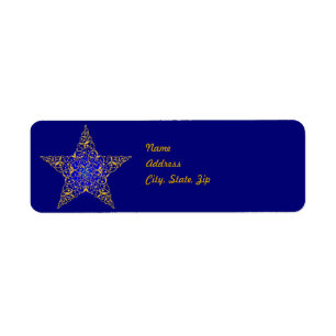 Gold Star Address Label Template
