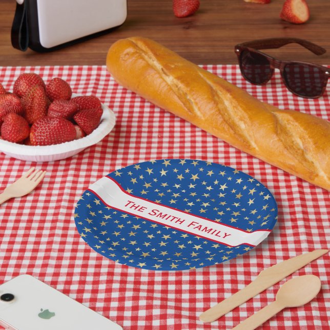 Gold Star American Paper Plate (Picnic)