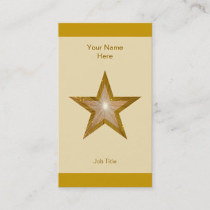 Gold Star carte de visite crème rayée verticale