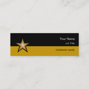 Gold Star carte de visite or noir maigre