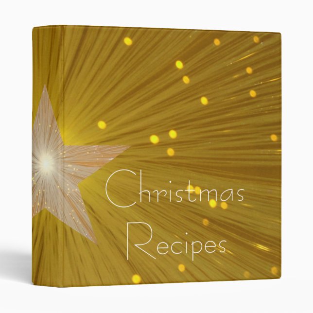Gold Star 'Christmas Recipes' binder (Front/Spine)
